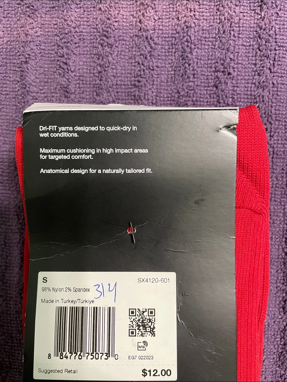 Nike Academy Knee-High Soccer Socks - Red with White Swoosh
